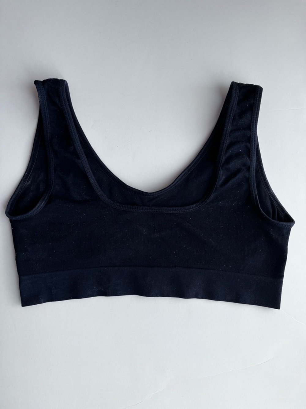 Seamless Comfortable Wide Strap No Underwire Black Bra Size XL - Picture 3 of 10